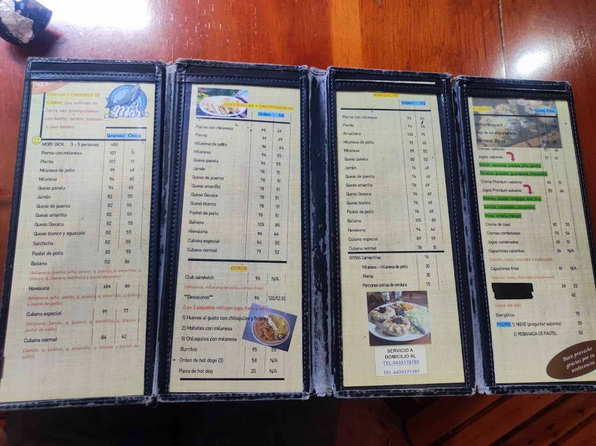 Tortas y Jugos El Mar Menu - Image 2